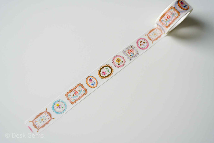 Papier Platz Nakauchi Waka Washi Tape - Flower Label 