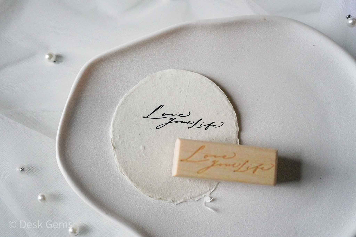 EUREKA Original Stamp - English Handwritings - Love your Life