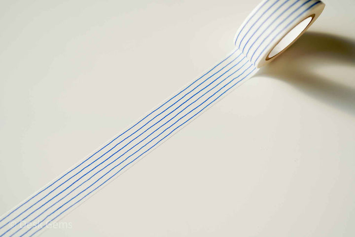 Classiky Mitsou Washi Tape - 20mm - Blue - Stripe