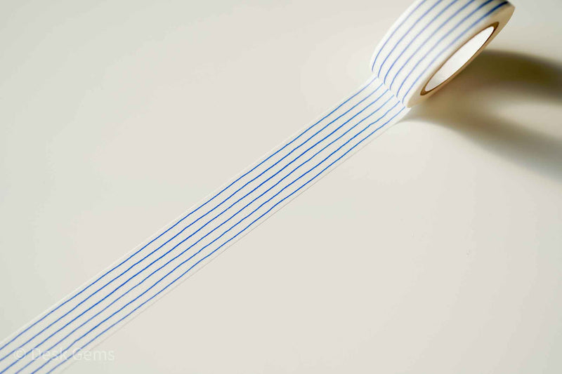 Classiky Mitsou Washi Tape - 20mm - Blue - Stripe