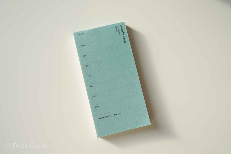 Classiky Paper Memo Pad - Weekly Planner