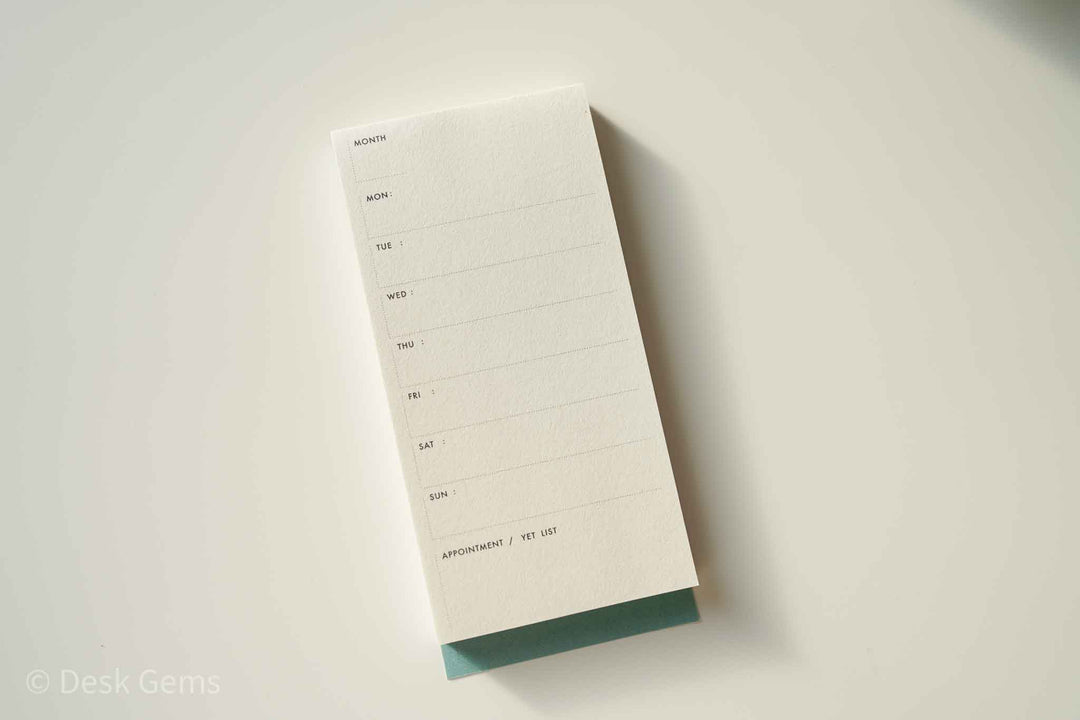 Classiky Paper Memo Pad - Weekly Planner