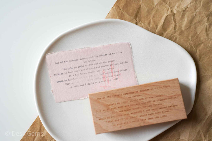 Sue Sauce Classic Rubber Stamp - English Paragraph
