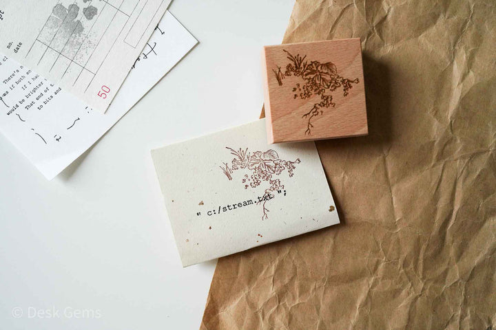 Sue Sauce Classic Rubber Stamp - Pumpkin vines