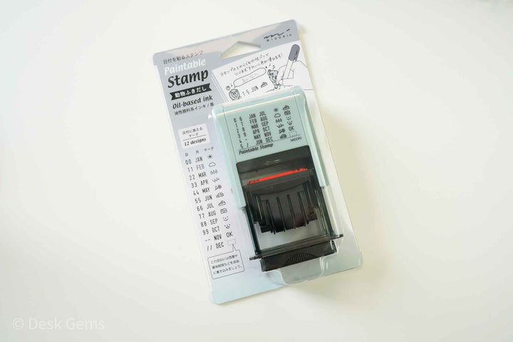 Midori Rotating Paintable Dater Stamp - Animals