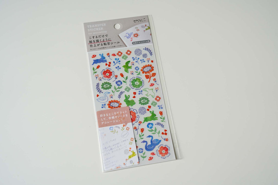 Midori Transfer Stickers  - Scandinavian Textile Patterns