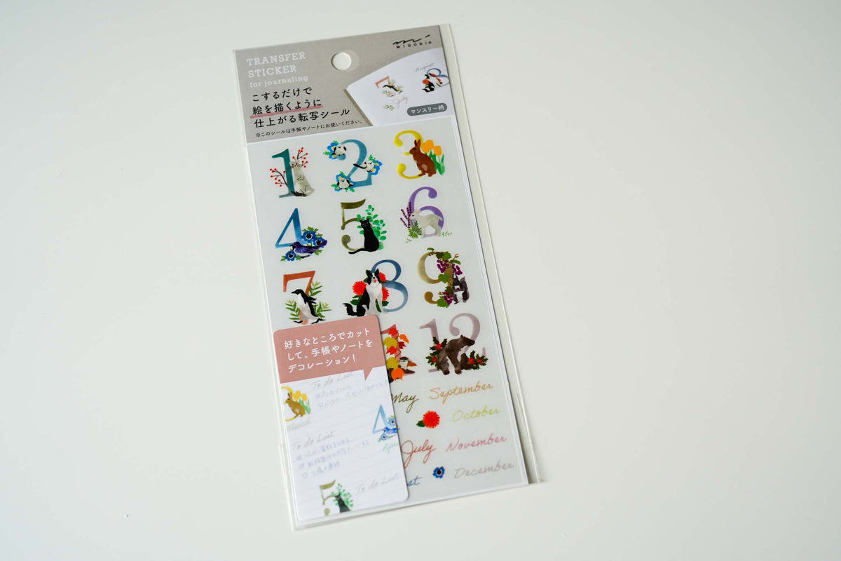 Midori Transfer Stickers  - Monthly