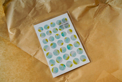 Yohaku Original Clear Stickers - Small and Medium Circles - Lemonade