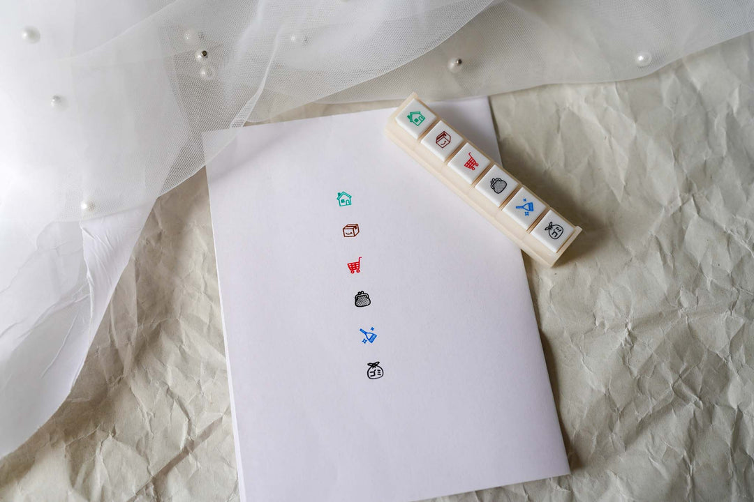 Kodomo No Kao Pochitto6 Portable Push-button Stamp - Housekeeping