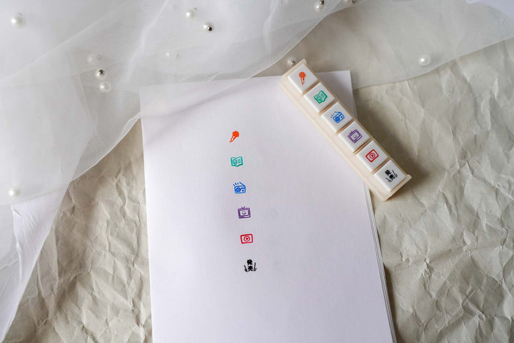 Kodomo No Kao Pochitto6 Portable Push-button Stamp - Entertainment
