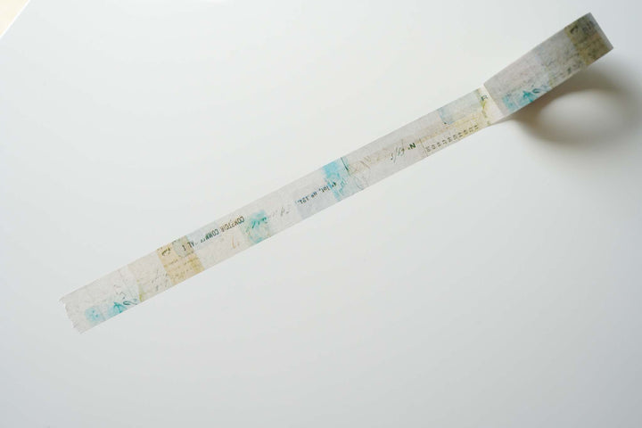 Yohaku Original Washi Tape - Blue, Green and Yellow - Secret Song