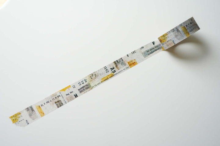 Yohaku Original Washi Tape - Blue, Green and Yellow - Collage