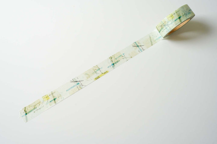 Yohaku Original Washi Tape - Blue, Green and Yellow - Wish