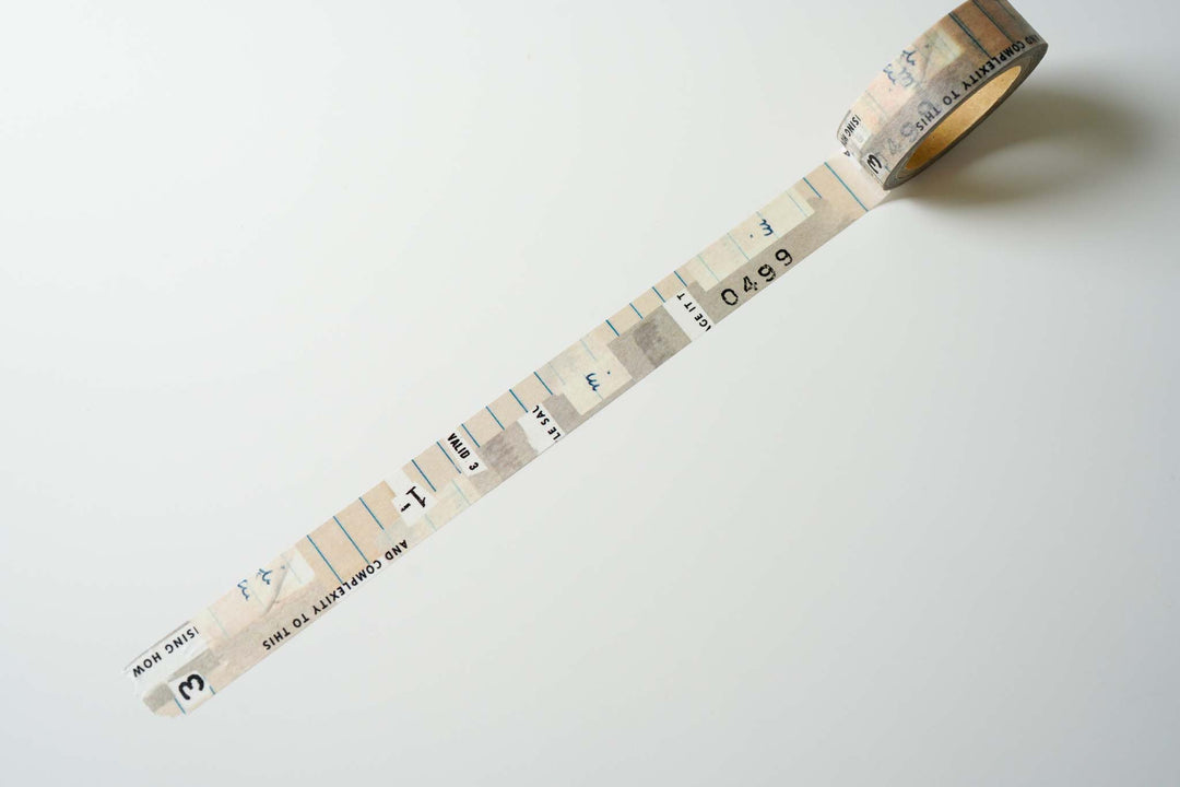 Yohaku Original Washi Tape - Beige and Brown - Note