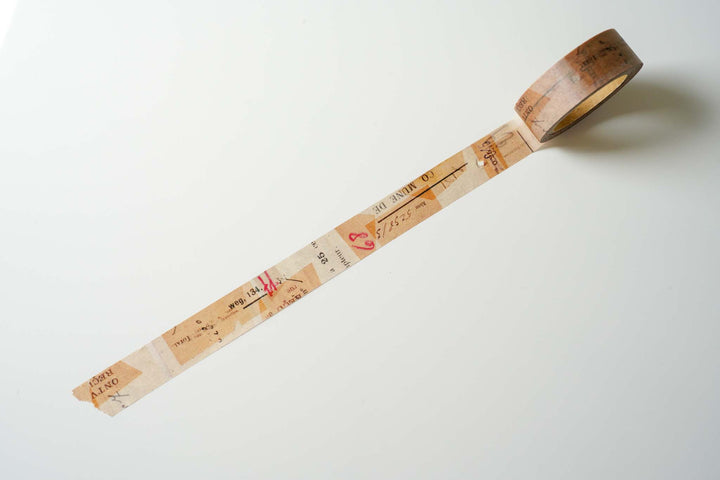 Yohaku Original Washi Tape - Beige and Brown - Vintage
