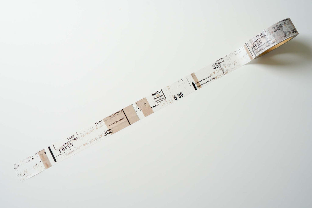 Yohaku Original Washi Tape - Beige and Brown - Nostalgia  