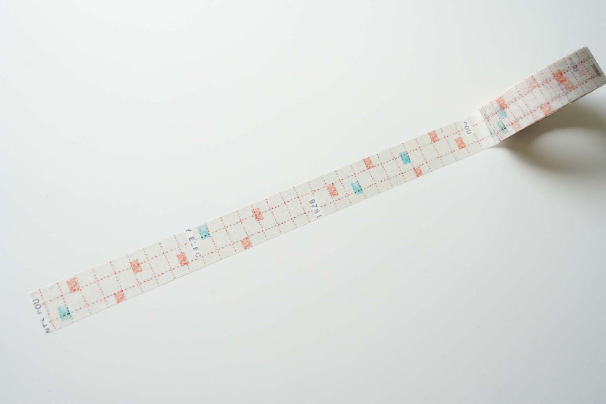 Yohaku Original Washi Tape - Red and Pink - Afternoon