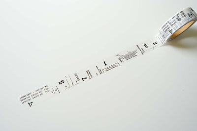 Yohaku Original Washi Tape - Monochrome - Letters and Numbers