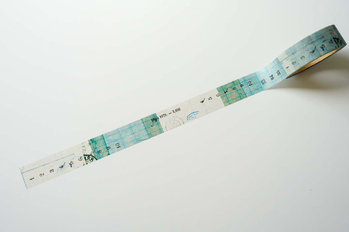Yohaku Original Washi Tape - Blue, Green and Yellow - Element