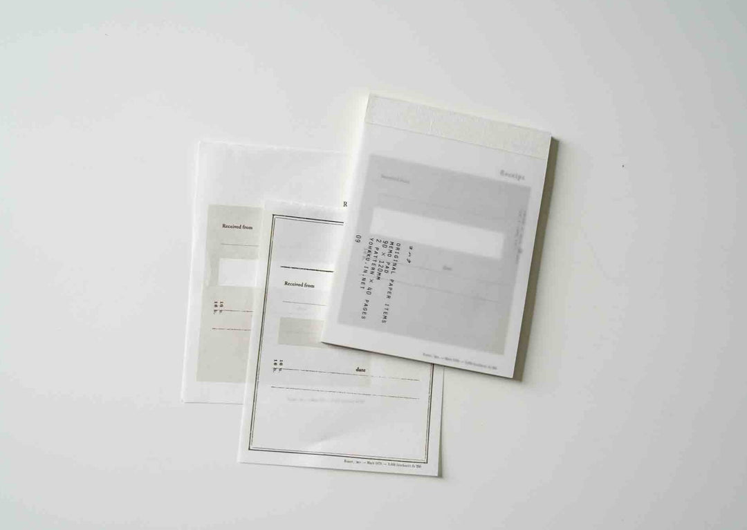 Yohaku Original Memo Pad - Receipt 