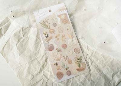 Mind Wave Wax Seal Stickers  - Ivory