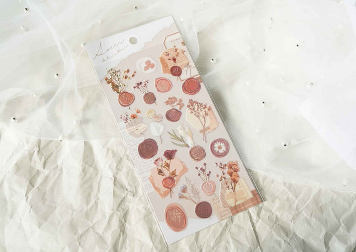 Mind Wave Wax Seal Stickers - Brown