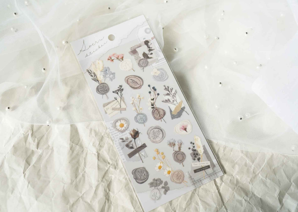 Mind Wave Wax Seal Stickers - Gray