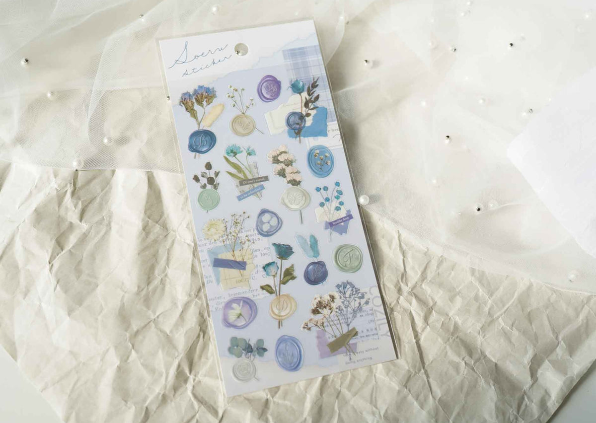 Mind Wave Wax Seal Stickers -Blue