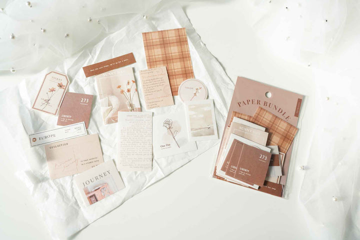 Mind Wave Paper Bundle Sticker Sheets - Brown