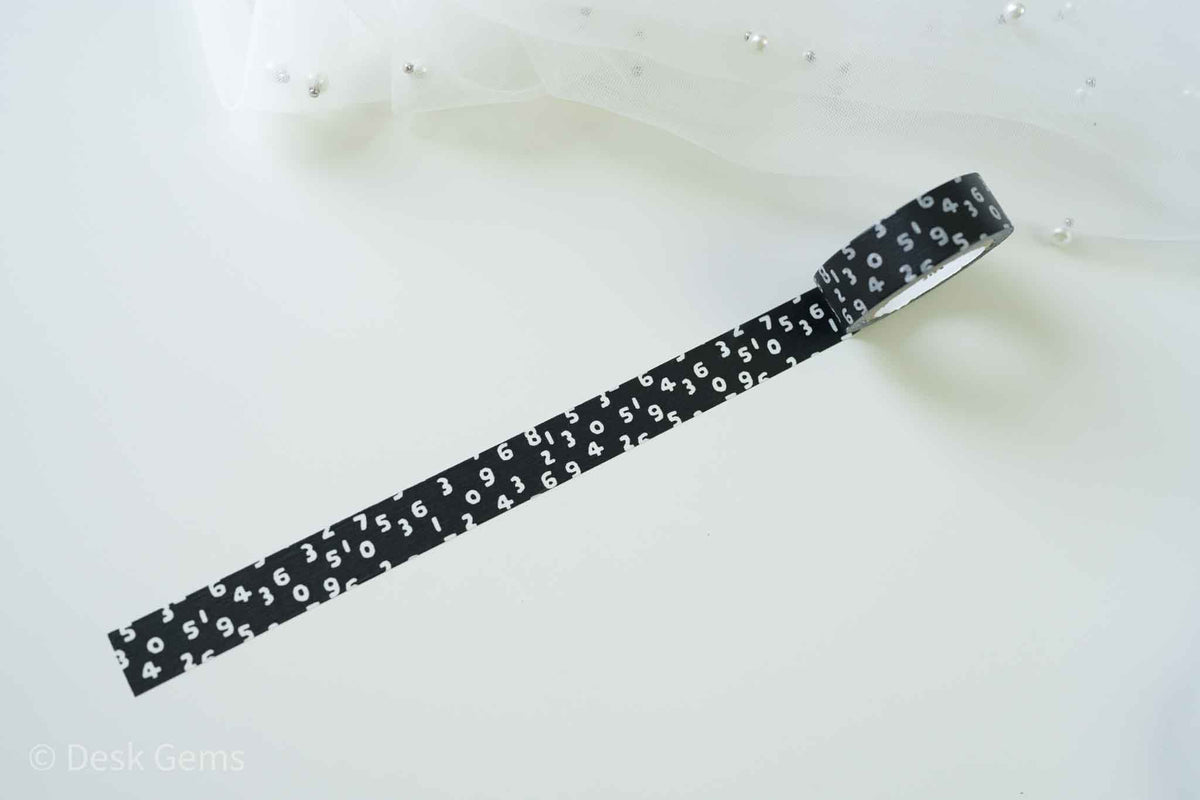MT Washi Tape Sou-sou Special Collaboration - Numbers - White Numbers