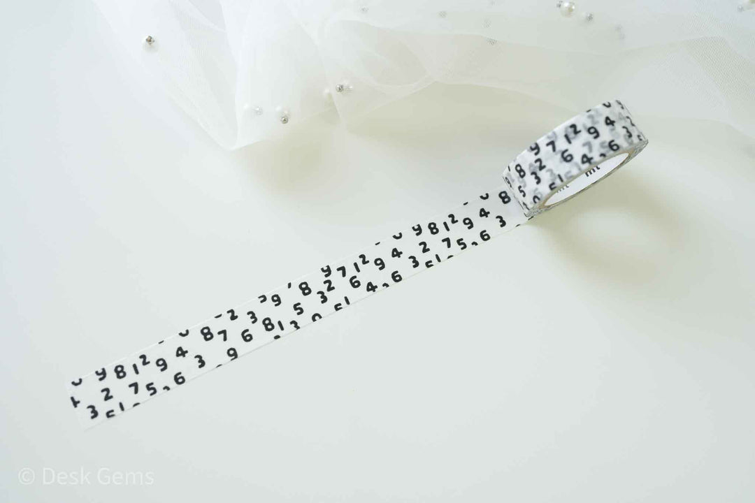 MT Washi Tape Sou-sou Special Collaboration - Numbers - Black Numbers