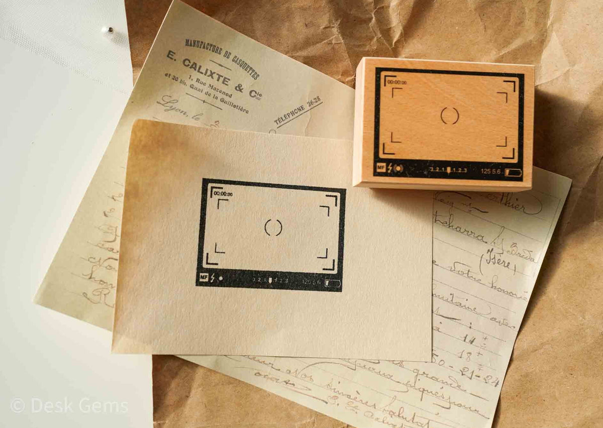 Initial 1 Original Stamp - Vase and Camera Frame - Camera Frame