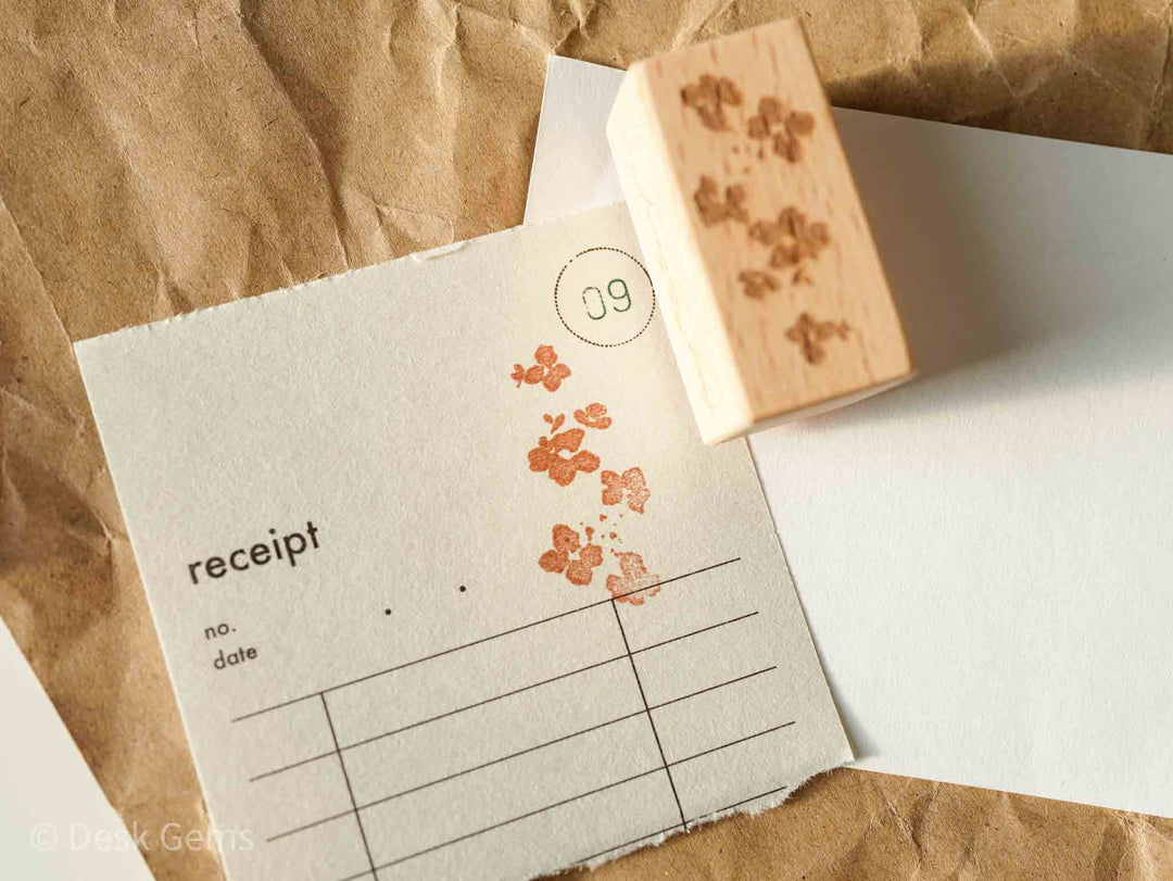 Jeenzaa-Zoey Original Rubber Stamp Set - Flowers and Falling Shadows - 6