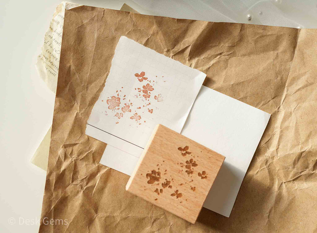 Jeenzaa-Zoey Original Rubber Stamp Set - Flowers and Falling Shadows - 1