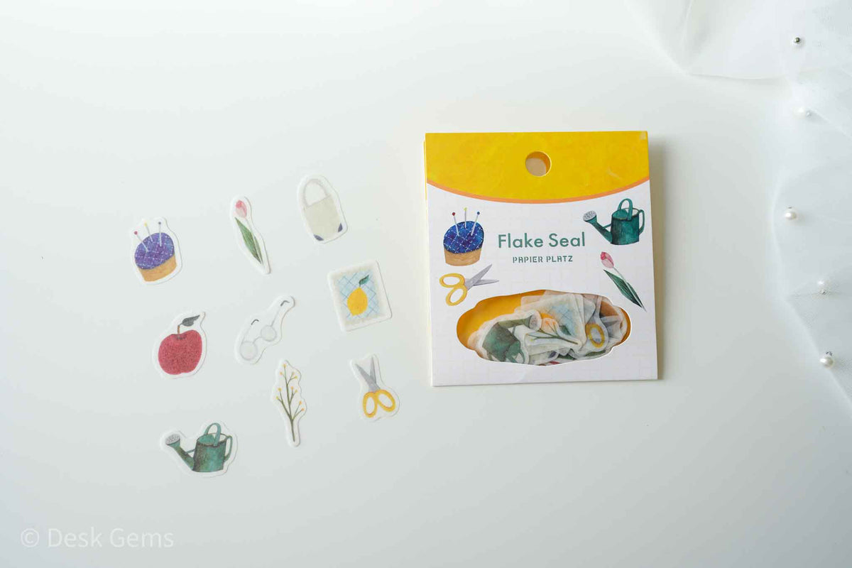 Papier Platz x Asanel Flake Seals - Gardening and Sewing