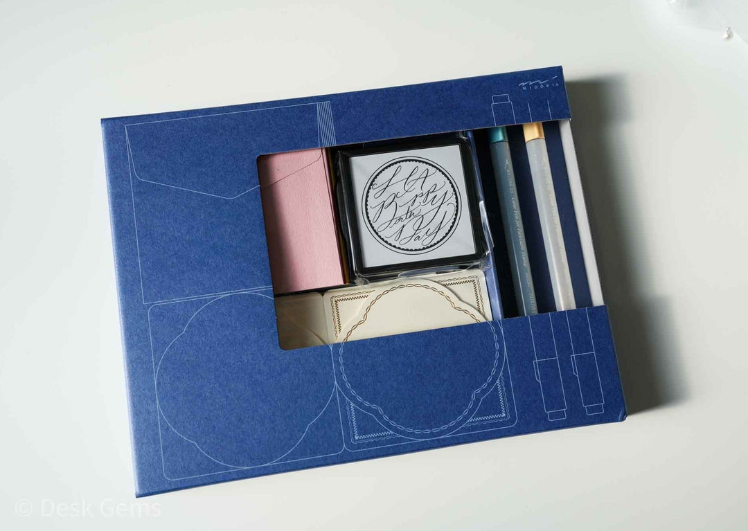(Limited Edition) Midori 70th Anniversary Paintable Stamp Gift Message Kit - Birthday Circle
