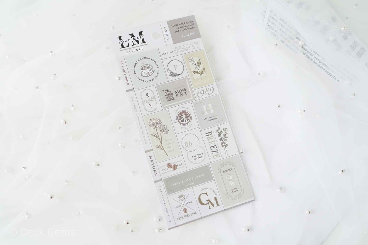 Mind Wave Logo Stickers - Coffee