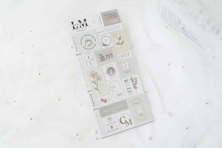 Mind Wave Logo Stickers - Coffee