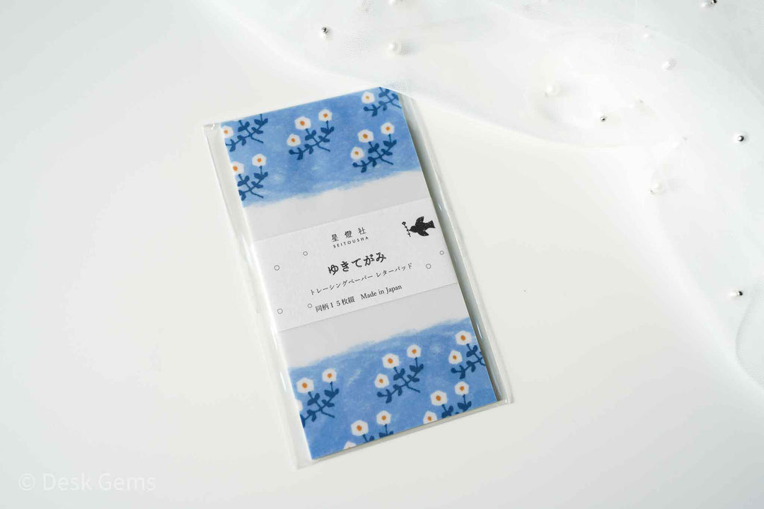 Seitousha Vellum Paper Memo Pad - Rose of Sharon
