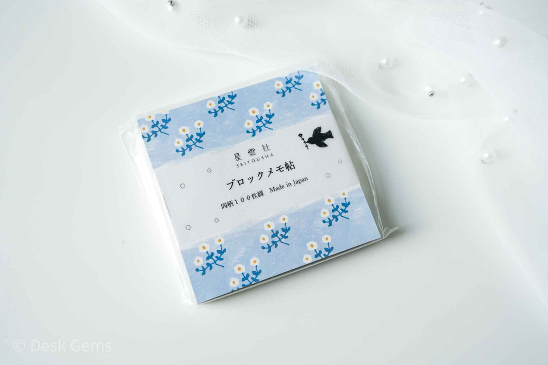 Seitousha Block Memo Pad - Rose of Sharon