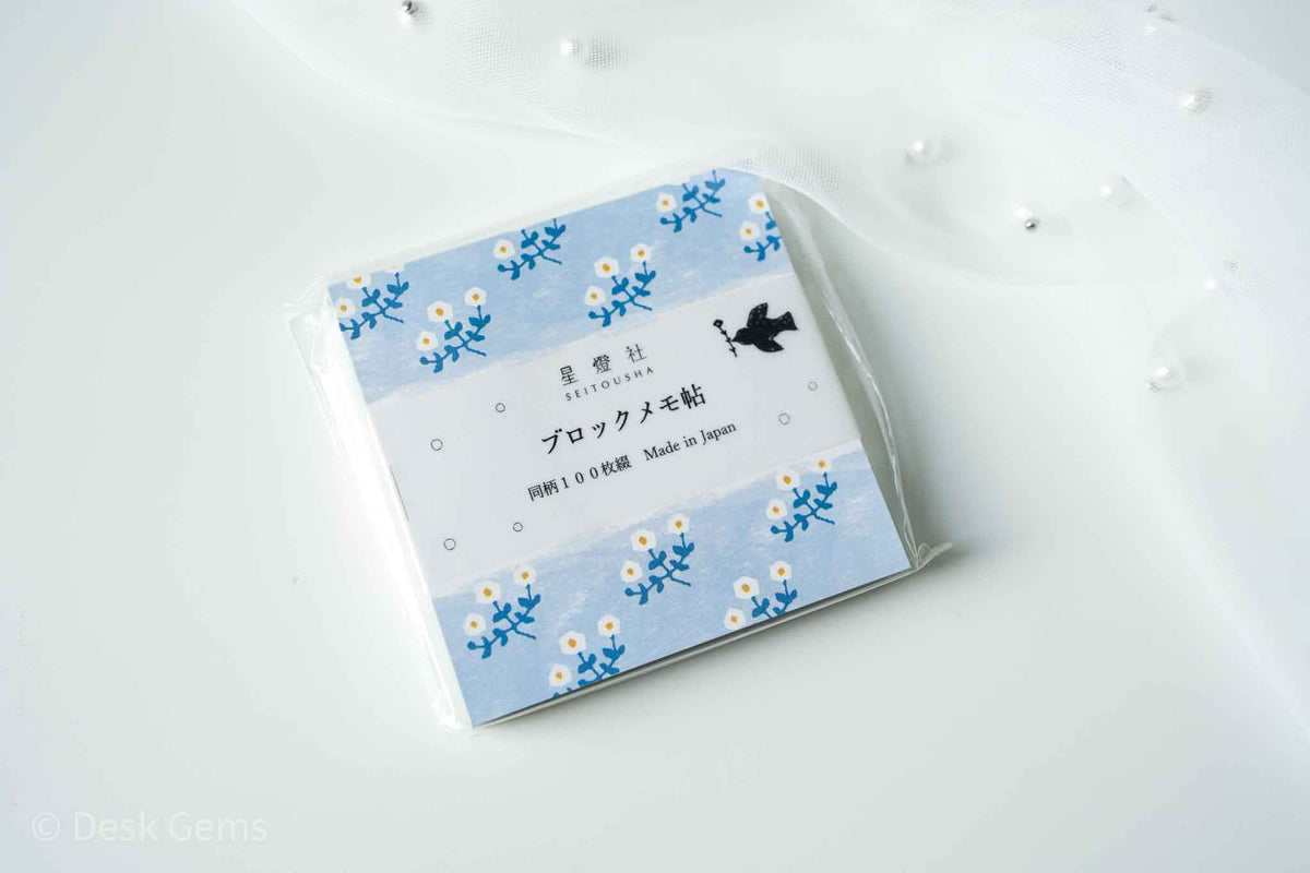Seitousha Block Memo Pad - Rose of Sharon
