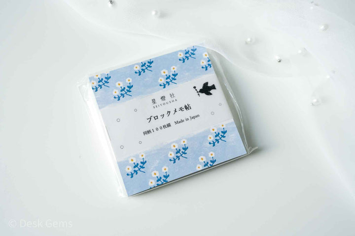 Seitousha Block Memo Pad - Rose of Sharon