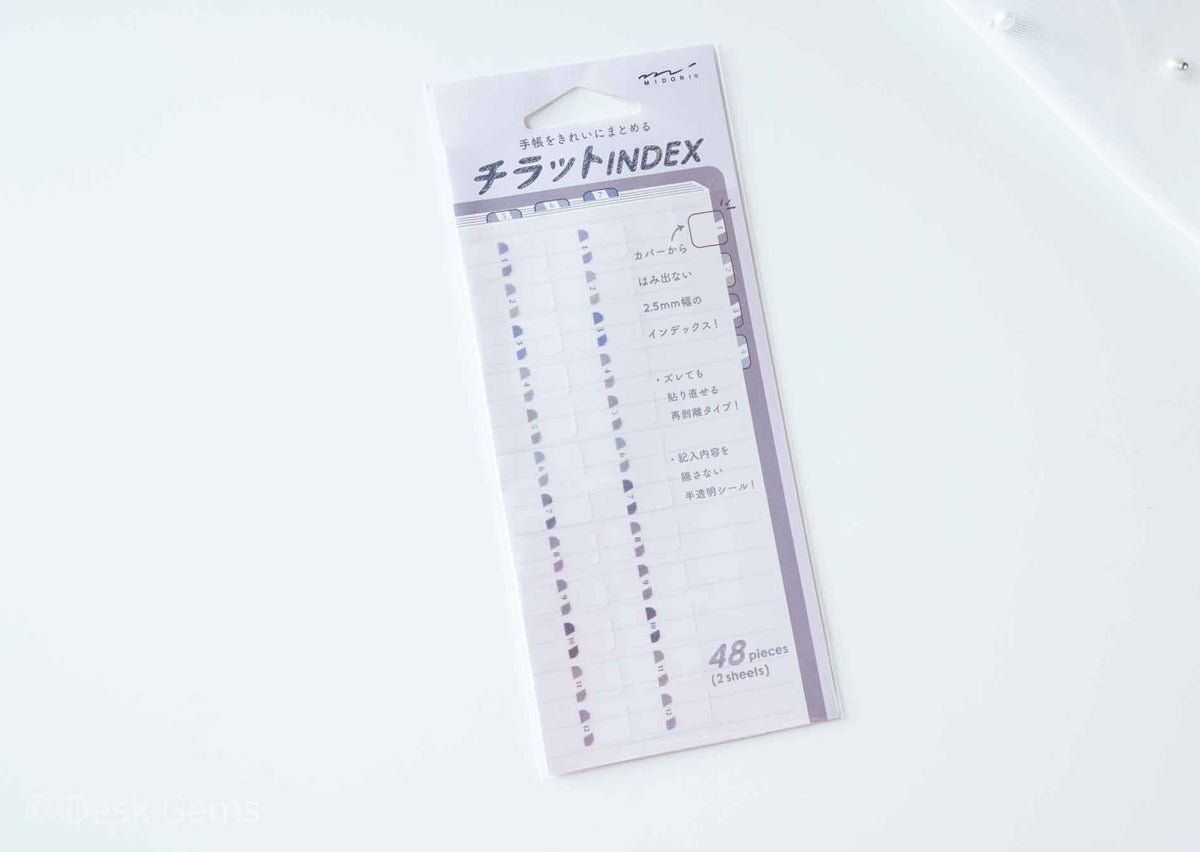 Chiratto Index Tabs - Pastel Color - Gray