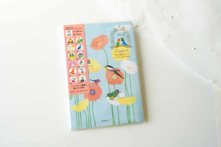 Midori 2023 B6 Pocket Diary - Bird (English) 