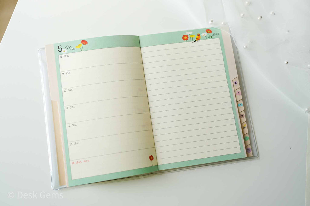 Midori 2023 B6 Pocket Diary - Bird (English)