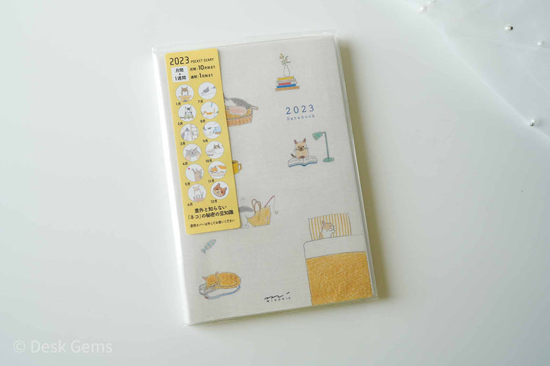 Midori 2023 B6 Pocket Diary - Cat (Japanese) 