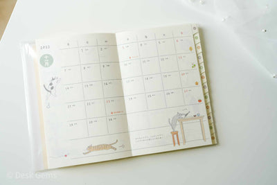 Midori 2023 B6 Pocket Diary - Cat (Japanese) 