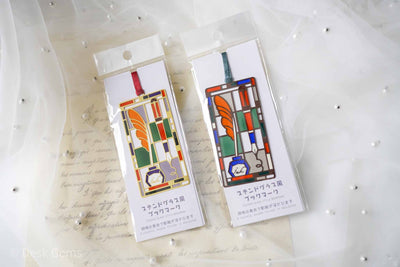 Stained Glass Style Bookmark - Fountain Pen