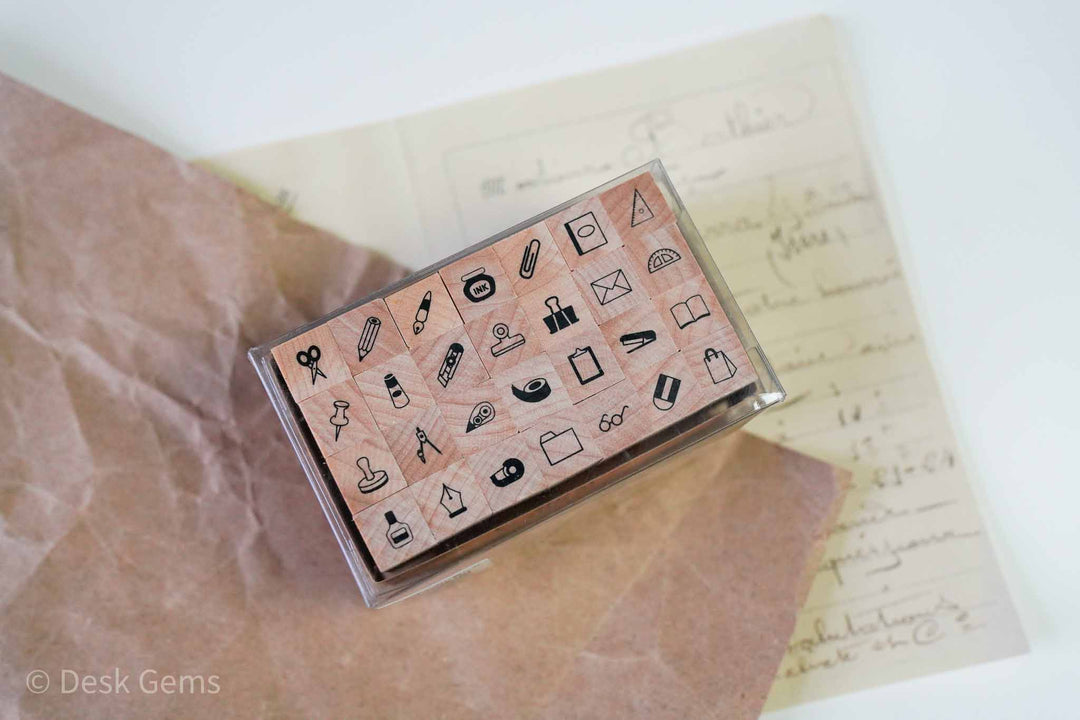 Kodomo No Kao Petit Moji Stamp Set - Stationeries