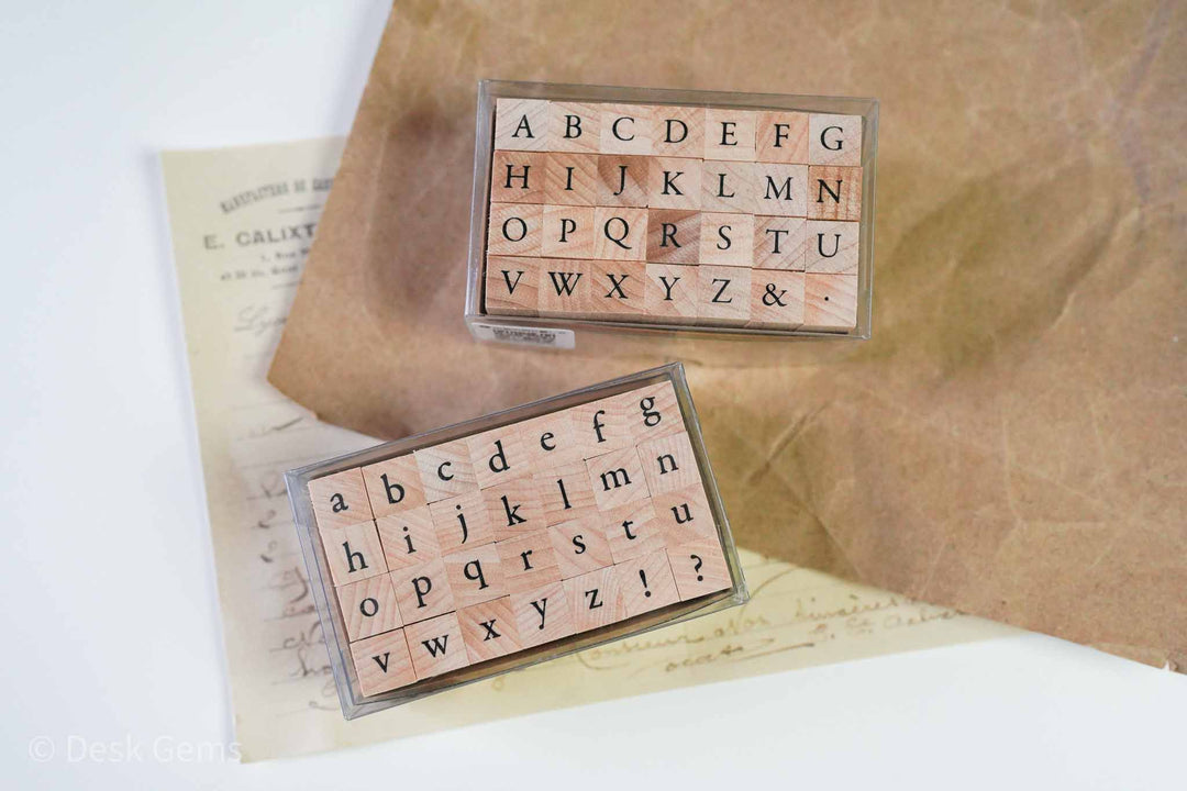 Kodomo No Kao Petit Moji Stamp Set - Alphabet (Large) 